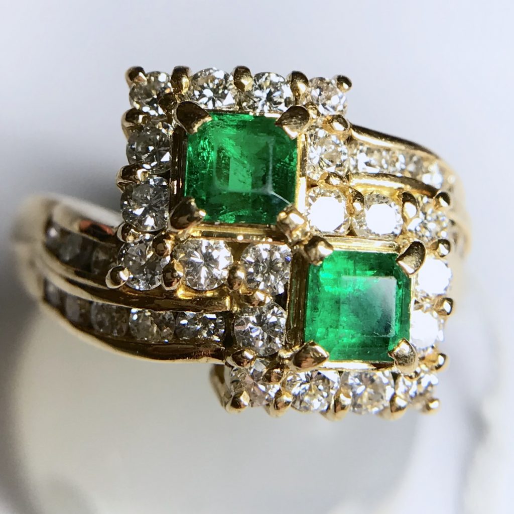 K18エメラルドリング0.48ct