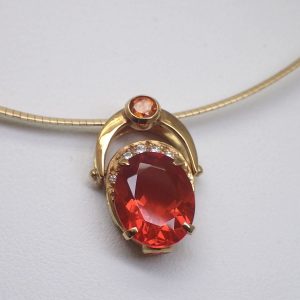 天然ファイヤーオパールペンダント 2.32ct