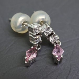 天然パパラチアサファイアピアス 0.161ct 0.161ct