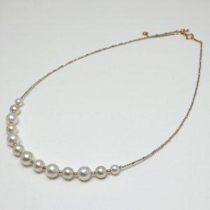 アコヤ本真珠ネックレス 5.5-7.5mm珠