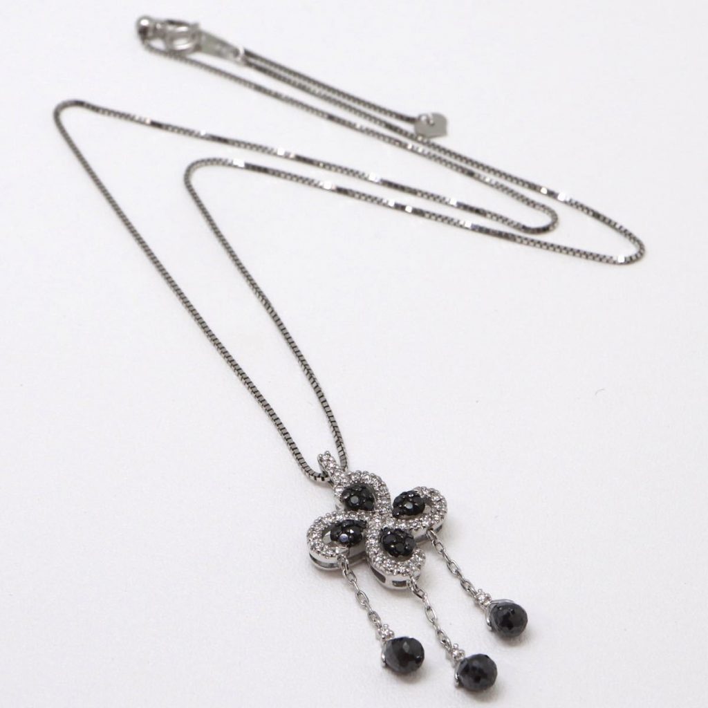 天然ブラックダイヤモンドネックレス 1.66ct