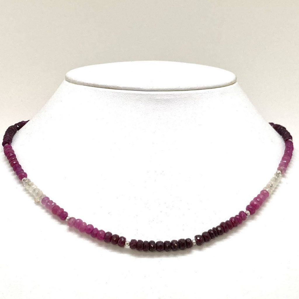 K18WG サファイア ネックレス 15.7g 41cm