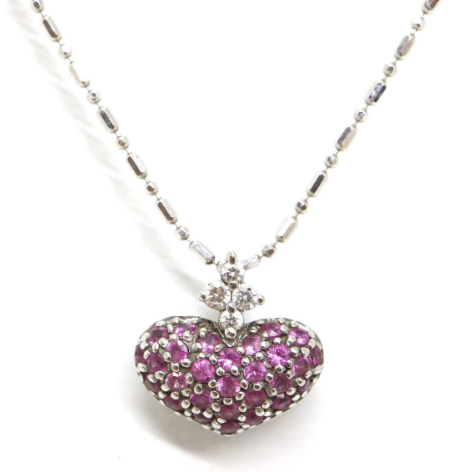 ピンクサファイアネックレス 0.50ct