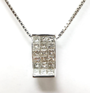 ダイヤモンドネックレス 1.00ct K18WG/Pt850