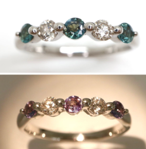 アレキサンドライトリング 0.32ct
