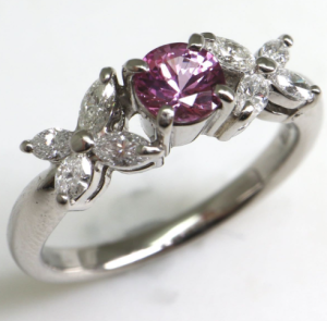 ピンクサファイアリング0.43ct