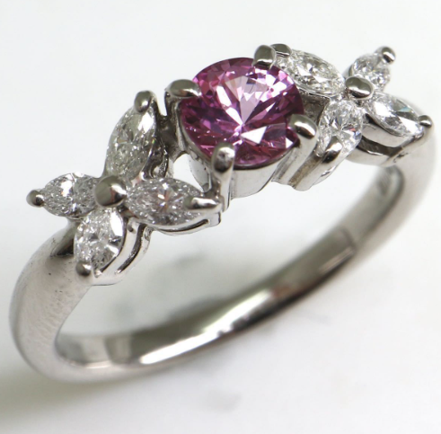 ピンクサファイアリング0.43ct