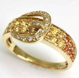 イエローサファイアリング 0.75ct