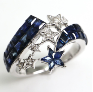 サファイア/ダイヤモンドリング 1.70ct