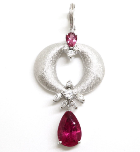 ルベライト/ダイヤモンド ペンダントトップ 11.4g