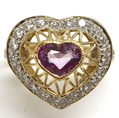 ピンクサファイア/ダイヤモンド リング 5.2g