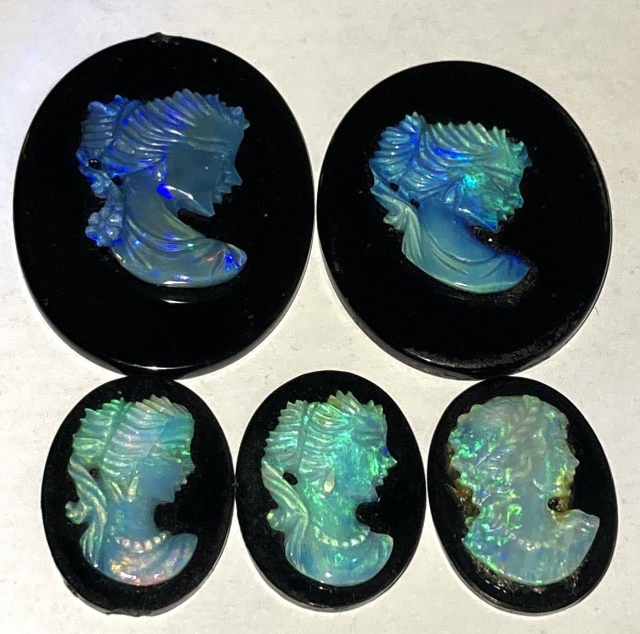 オパールカメオ5点おまとめ13g
