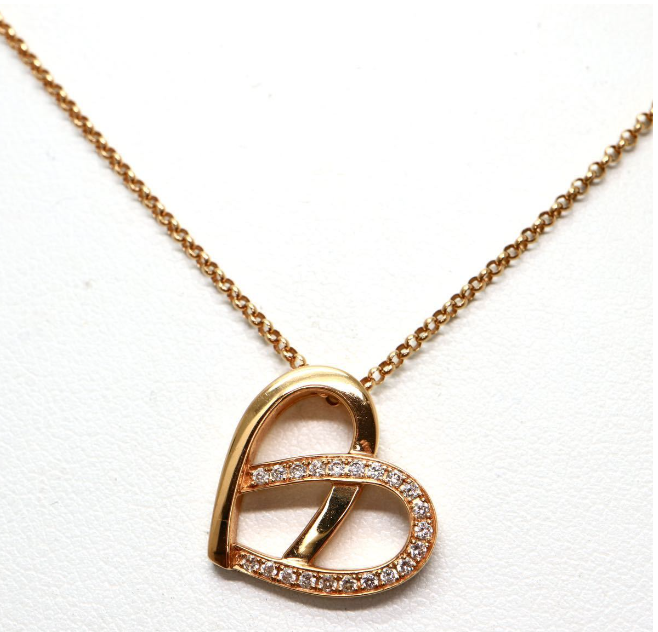 ダイヤモンドハートモチーフネックレス5.6g