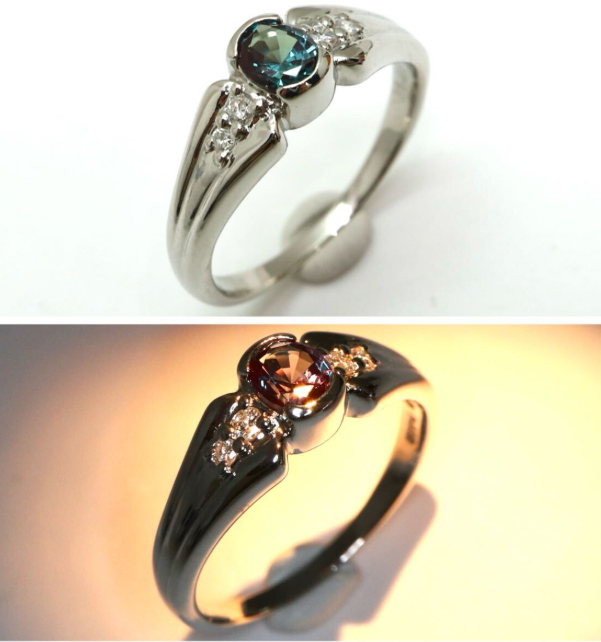 アレキサンドライト/ダイヤモンドリング