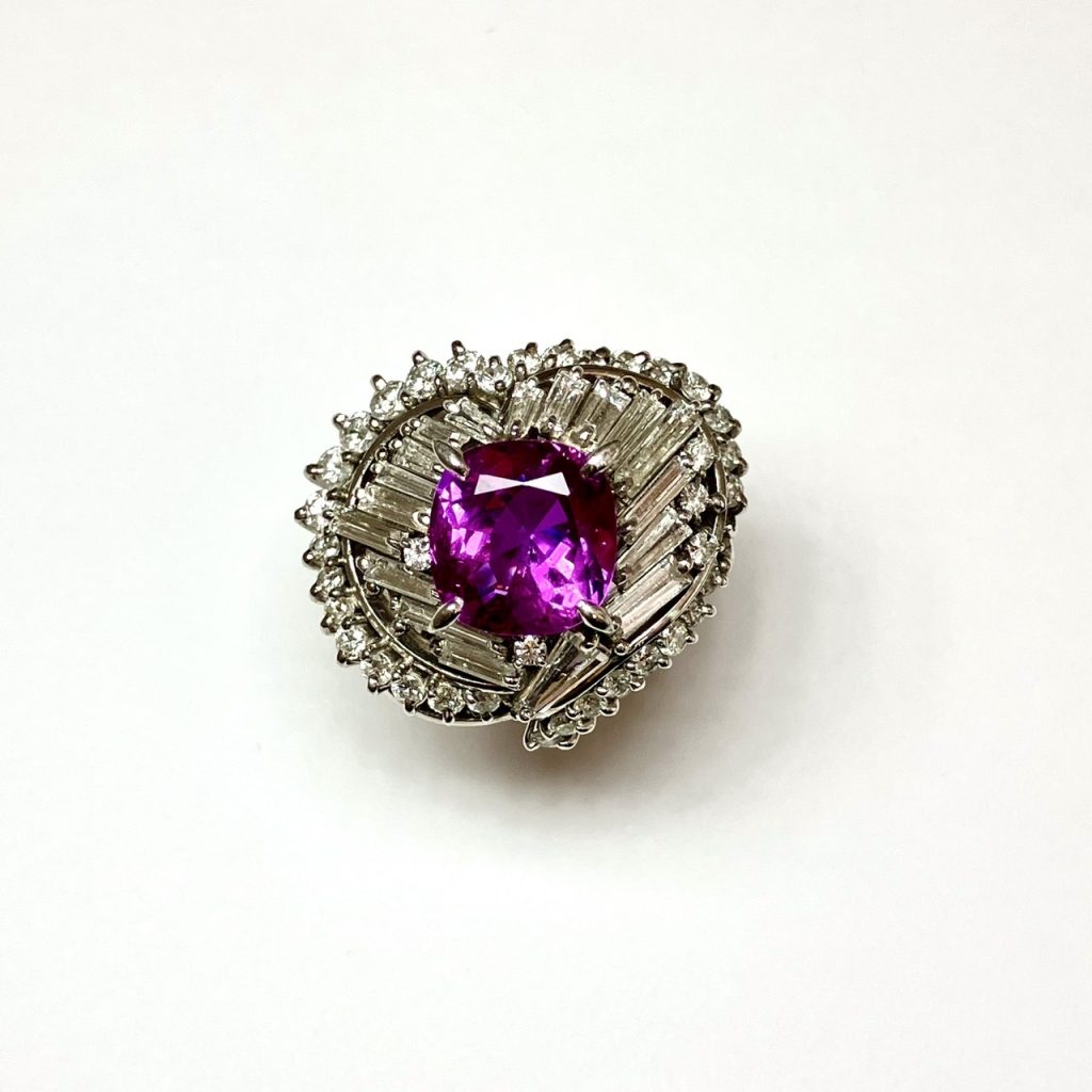 ピンクサファイア　3.87ct　リング