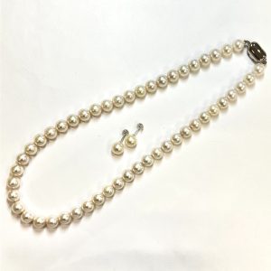 パール　ネックレス　オーロラ花珠